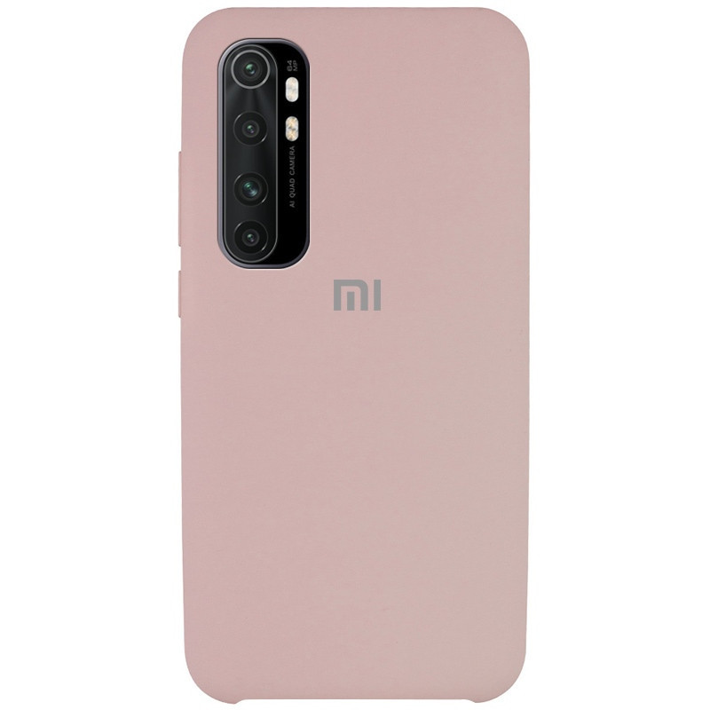 Чехол Silicone case Premium для Xiaomi Mi Note10Lite Pink Sand (18) пудра