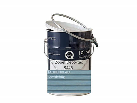 Олія Zobel Deco-tec 5446 TopOil 2in1 UVPlusX для терас та ін. дерев'яних елементів , 3л (Німеччина),колір - Taubenblau/Dove Blue, фото 1