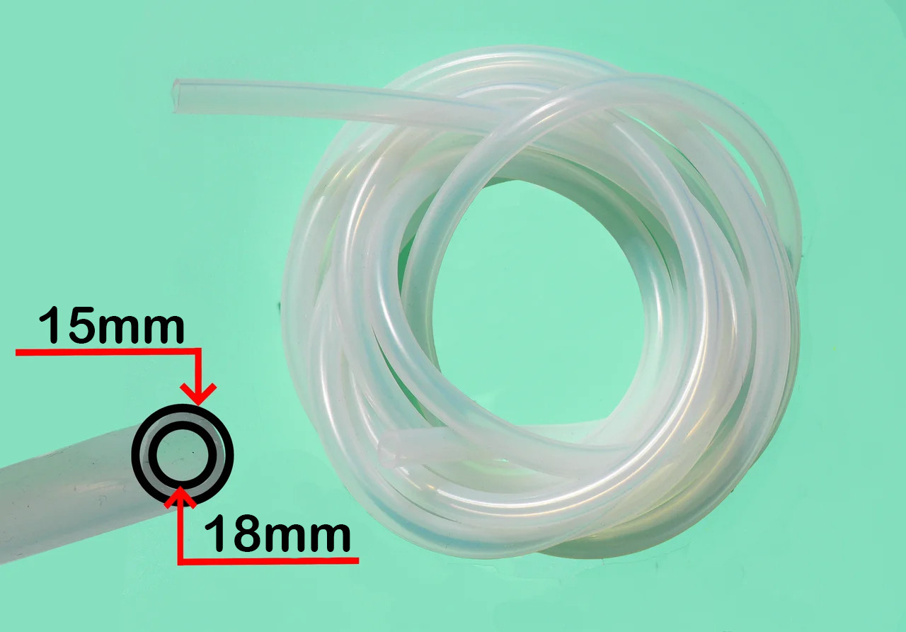 Силіконова трубка прозора 15х18 мм, фото 1