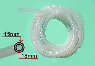Силіконова трубка прозора 15х18 мм