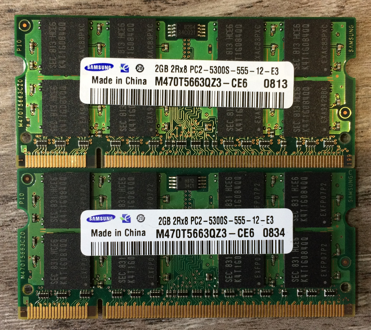 Для ноутбука 4GB 2x2GB DDR2 667MHz Samsung PC2 5300S 2Rx8 RAM Оперативна пам'ять