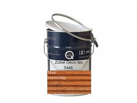 Олія Zobel Deco-tec 5446 TopOil 2in1 UVPlusX для терас та ін. дерев'яних елементів , 3л (Німеччина),колір - Teak, фото 1