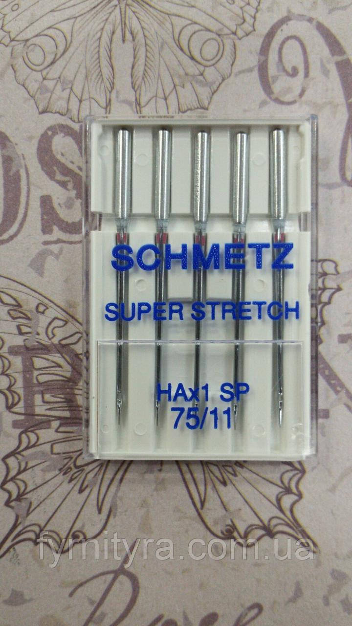 Стрейч (Super Stretch) набір голок для побутових швейних машин "SCHMETZ" 5 голок №90/14