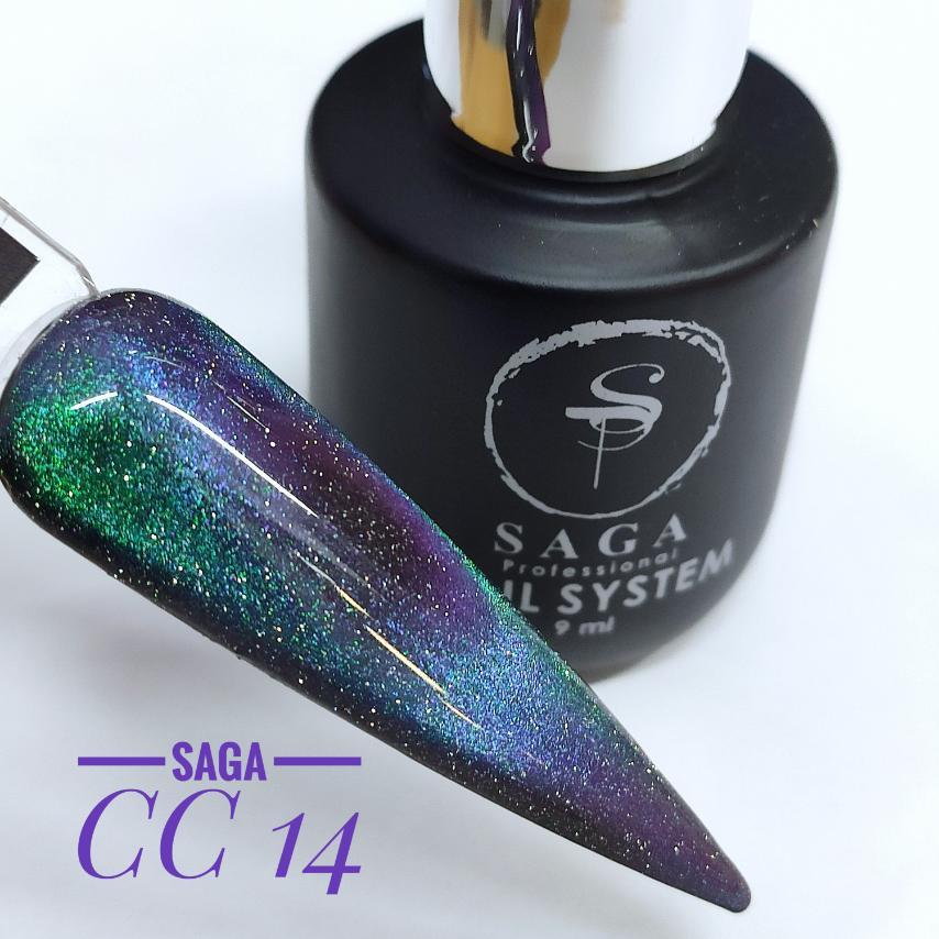 Гель-лак SAGA для нiгтiв Cat Chameleon №СС14  - Світловідбиваюча Кішка Хамелеон, фото 1