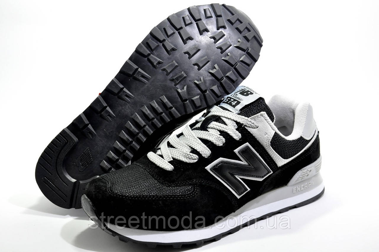 Кроссовки мужские в стиле New Balance 574 Classic Чёрные
