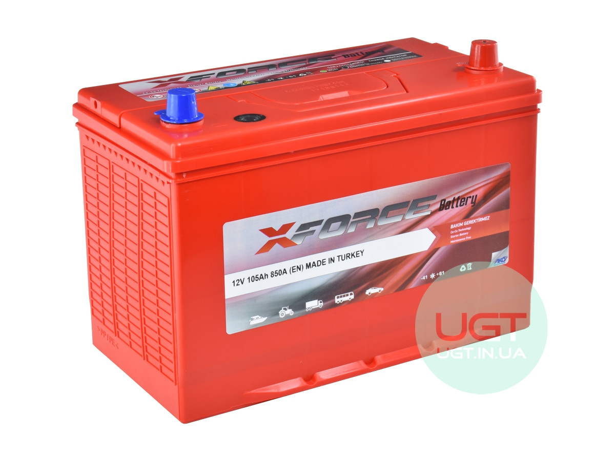 Акумулятор X-FORCE 6 CT-105-R MFF Asia JP 6CT-105Aз 850A R SMF Автомобільний АКБ ТАНС, фото 1