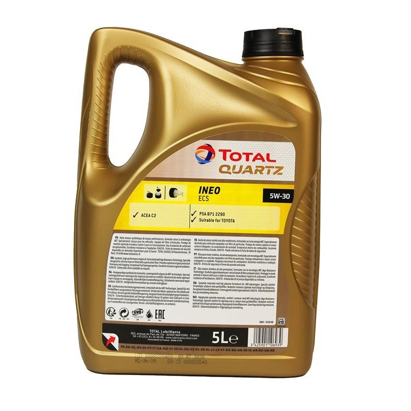 Купить Масло синтетика Тотал / Total Quartz INEO ECS 5w30 5L для ...