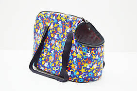 Сумка-переноска для котів і собак Зірочка синя №0 220х320х270