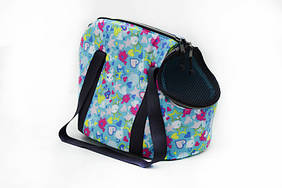 Сумка-переноска для котів і собак Зірочка бірюзова №0 220х320х270