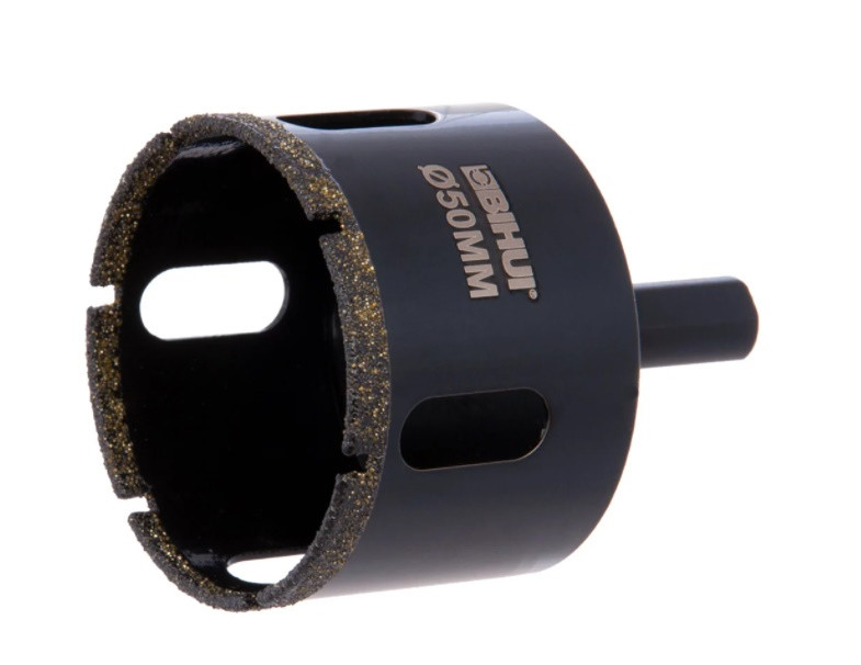 💎Алмазна коронка BIHUI під дриль, гальванічна для мокрого свердління 50 мм, фото 1