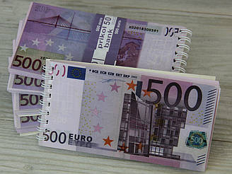 Блокнот для нотаток 500 € на пружині