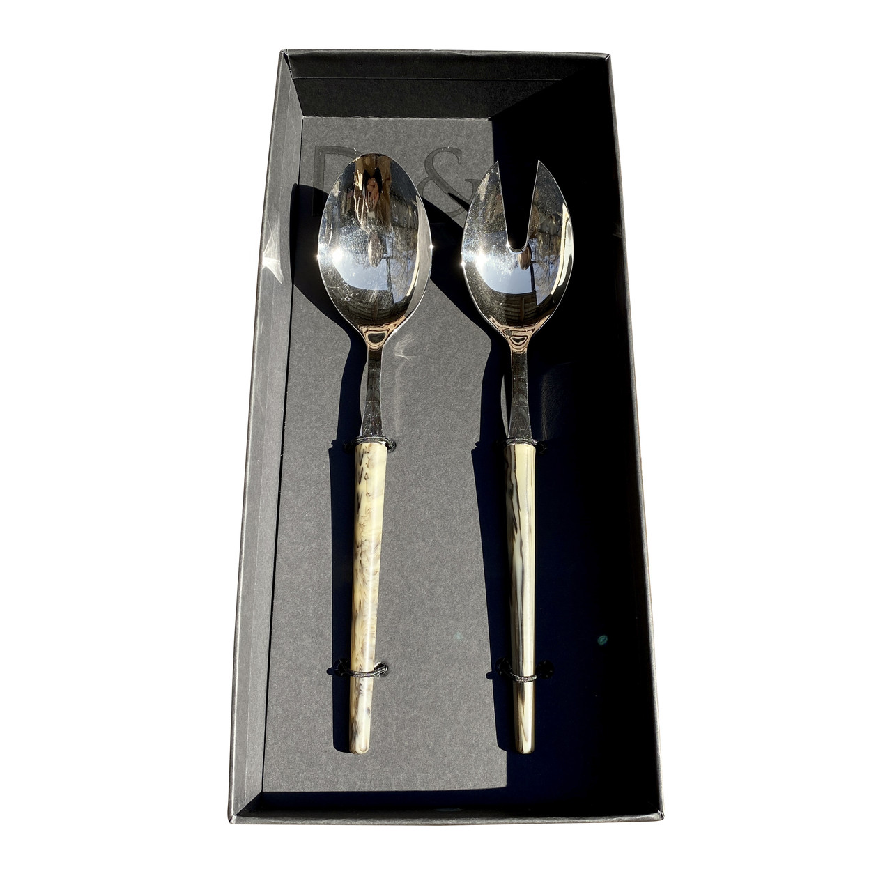 Набір ложок для салату Domus&Design Stiletto Mammut Horn 2 шт CD3STSS/MM