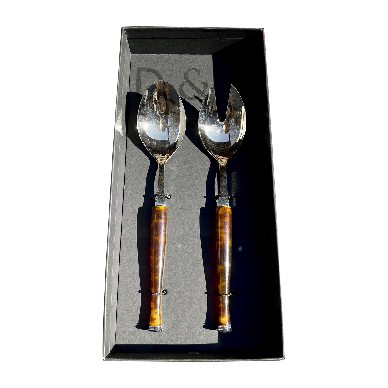 Набір ложок для салату Domus&Design Motivi Turtle Color 2 шт CD3MV/TG