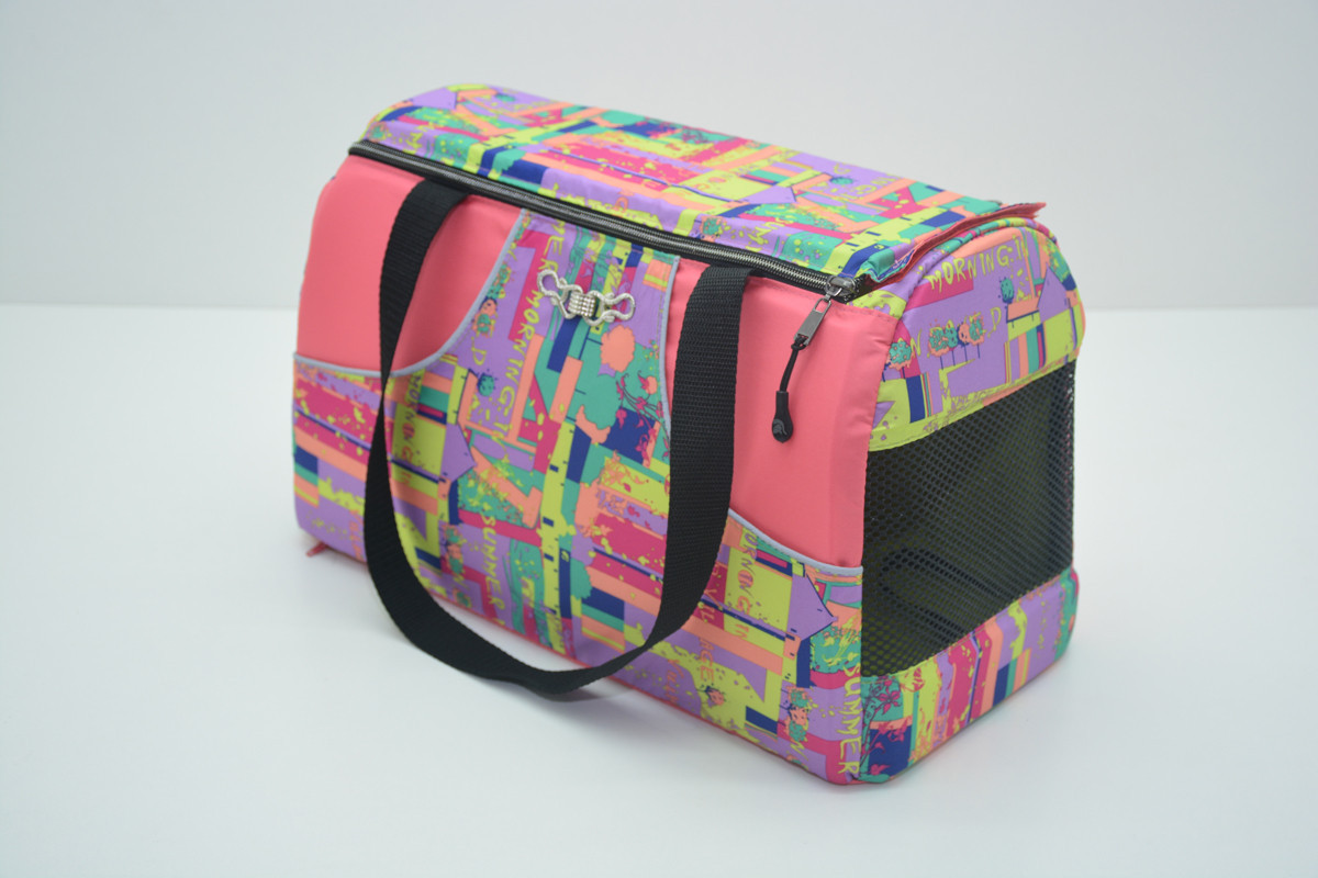 Сумка-тонель для перенесення кішок і собак Акварель рожева