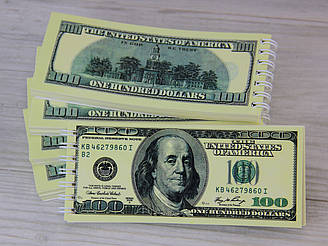 Блокнот для нотаток 100$ на пружині, старого зразка