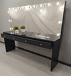 Гримерний стіл із підсвіткою для двох майстрів V649, фото 2