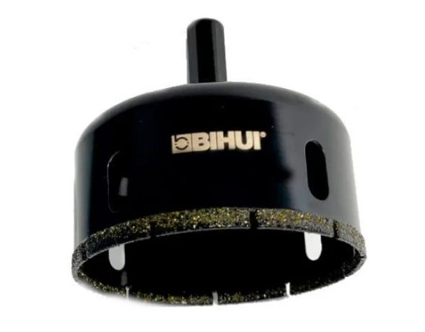 💎Алмазна коронка BIHUI гальванічна для мокрого свердління 75 мм, фото 1