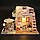 Ляльковий 3D будинок конструктор Румбокс DIY House Румбокс Hongda craft Pink loft M033 із захисним куполом від пилу, фото 3