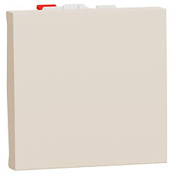 Unica New вимикач 1-клавішний кнопковий схема 1, 10А, 2 модулі беж Schneider Electric, NU320644