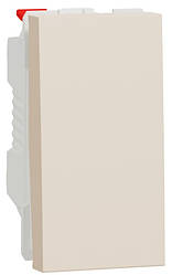 Unica New вимикач 1-клавішний кнопковий схема 1, 10А, 1 модуль беж Schneider Electric, NU310644