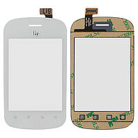 Сенсорна панель (white) Fly IQ235 (166100097), оригінал