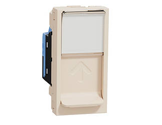 Unica New розетка комп'ютерна RJ45 CAT5E UTP 1 модуль беж Schneider Electric, NU341044