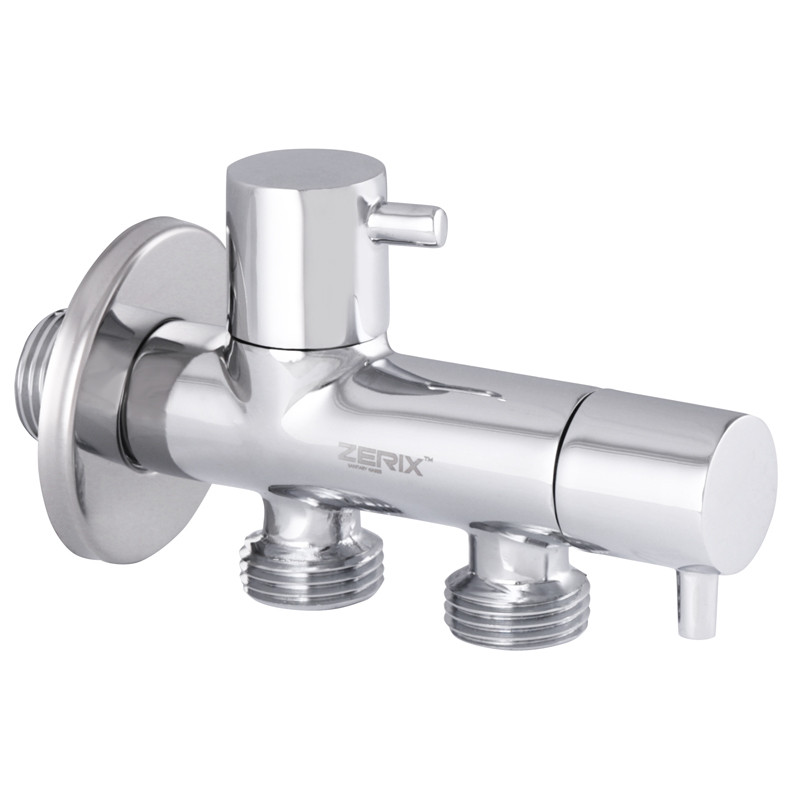 Кран кульовий подвійний побутовий ZERIX LRH507-1 кутовий 1/2" зв-зв-зв LL1211