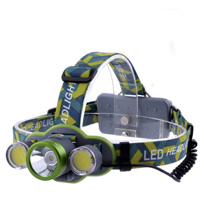 Ліхтар налобний 2133-T6+2COB, ЗУ micro USB, 2х18650/3xAA, індикація заряду, signal light, Box