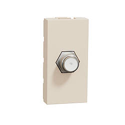 Unica New Розетка Coaxial F-type, 1 модуль беж Schneider Electric, NU346844