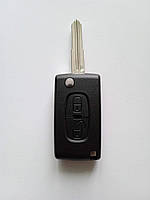 Корпус для выкидного ключа Peugeot 4007 4008 Galakeys 2 кнопки батарейка на плате лезвие MIT-11R (01-14)