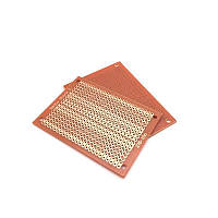 Макетна плата 50x70 мм одностороння з шинами живлення гетинакс Radio Shaek 2 276-15n 1,2 мм