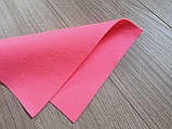 Фетр корейський м'який 1.2 мм, 22x30 см, НЕОНОВИЙ РОЖЕВИЙ, фото 2