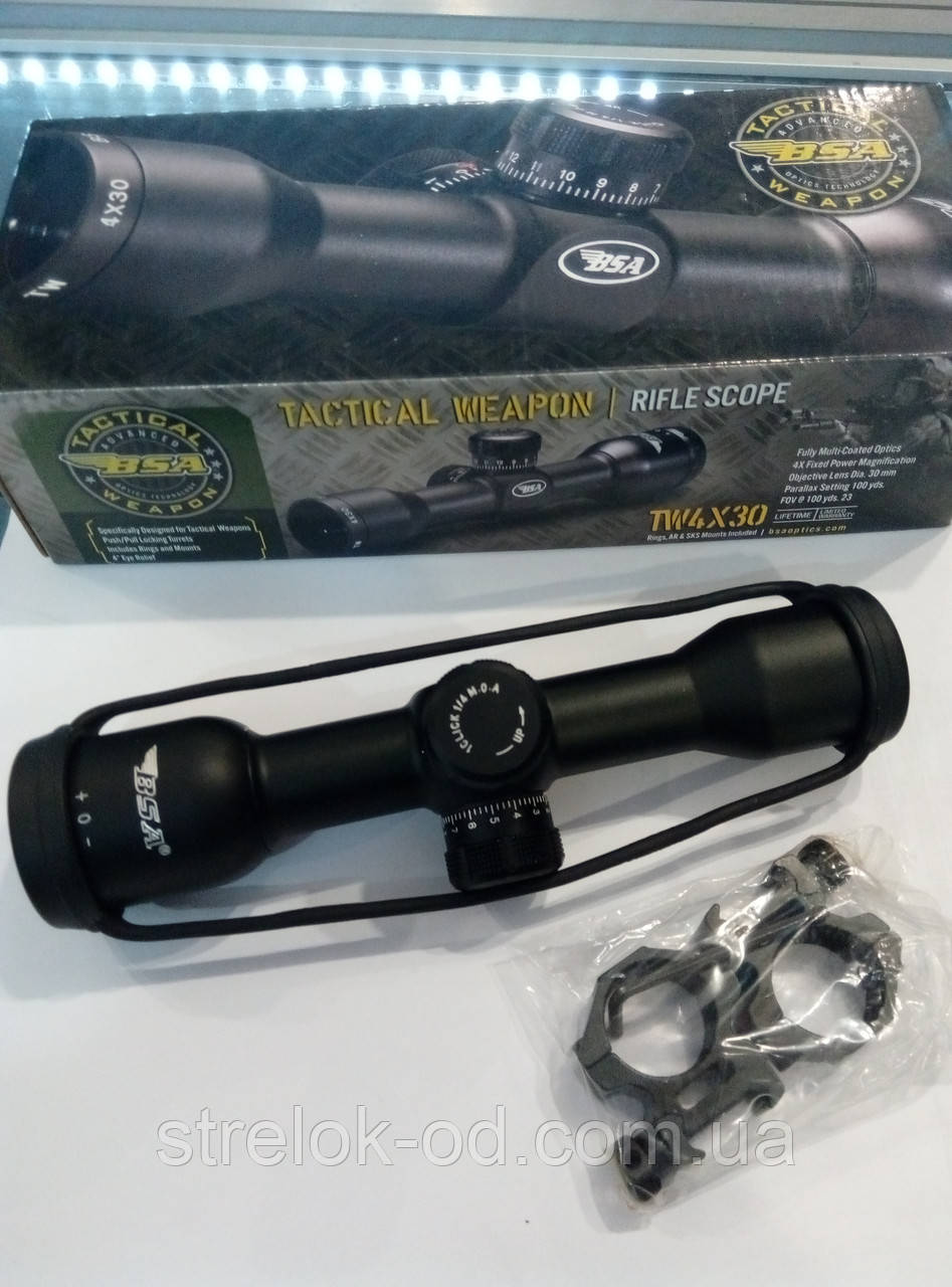Приціл оптичний BSA TW 4x30
для АК та іншої зброї, фото 1