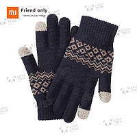 Зимние теплые перчатки Xiaomi FO Touch Screen Gloves для сенсорных экранов мужские женские Синий 2016P