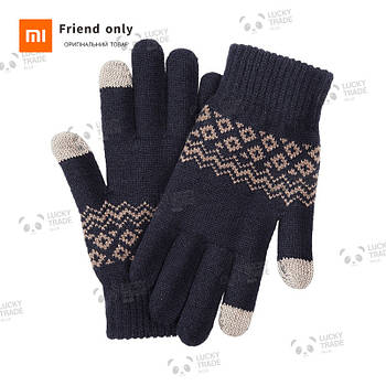 Зимові теплі рукавички Xiaomi FO Touch Screen Gloves для сенсорних екранів чоловічі жіночі Синій 2016P