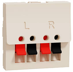 Unica New аудіорозетка 2 модулі беж Schneider Electric, NU348644