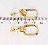 Сережки Xuping QQMM Позолота 14K пусети "Інкрустація цирконій", фото 3