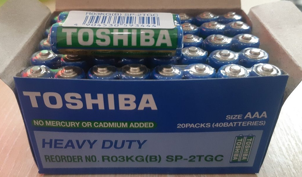 Сольова Батарейка TOSHIBA Heavy Duty ААА/R03 (40шт)