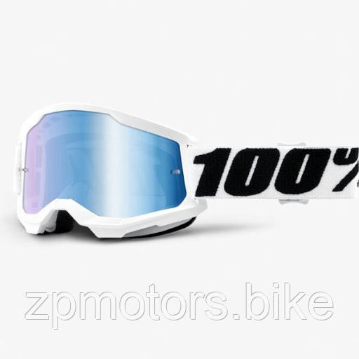 Мото окуляри, окуляри 100% STRATA 2 Goggle Everest - Mirror Blue tk386