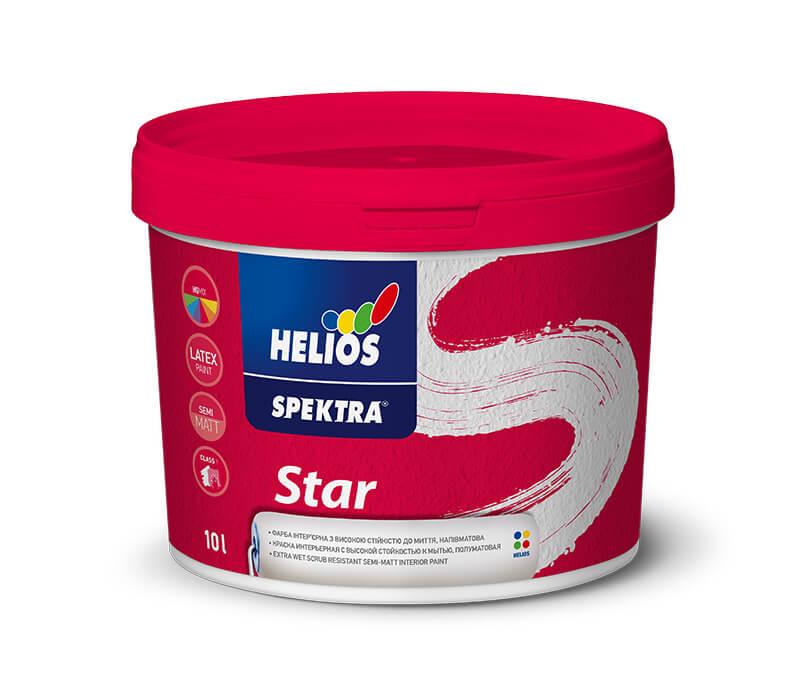 Напівматова інтер'єрна фарба стійка до миття Helios Spektra Star