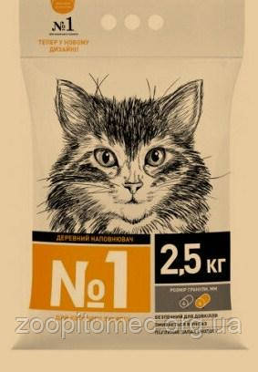 Деревне наповнювач для котячих туалетів, клітин Collar (Колар), 2,5 кг, фото 1