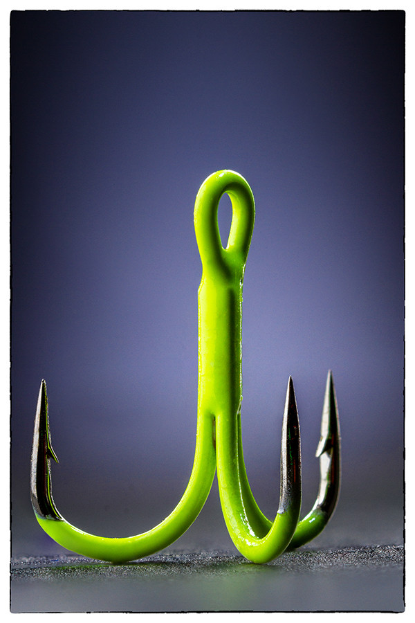 Трійник GURZA для воблерів та блешень з полімерним покриттям №6 UV CH, фото 1