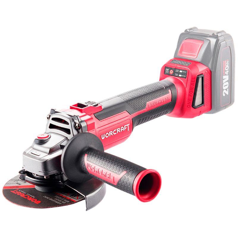 Акумуляторна УШМ Worcraft CAG-S20LIBH-125 (безщіткова), фото 1