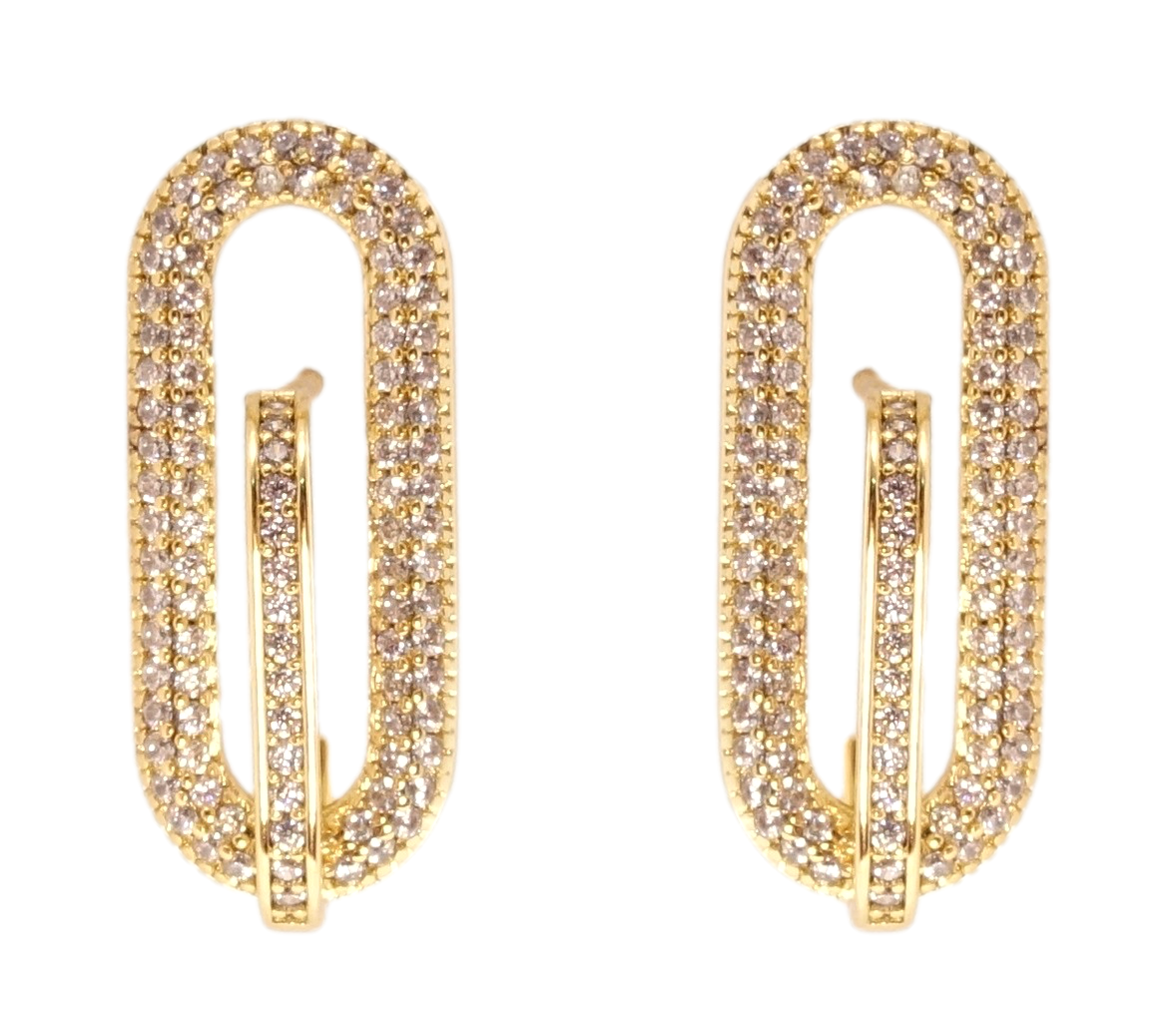 Сережки Xuping QQMM Позолота 14K пусети "Інкрустація цирконієм"