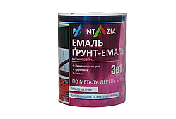 Ґрунт-емаль антикорозійна 3 в 1 Fantazia темно-сіра 0,8 кг