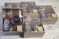Подарочный набор сувенирного мыла Виски и часы