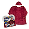 Оверсайз плед-халат з капюшоном 80х100 см Huggle Hoodie унісекс, Бордовий / Зимова толстовка худи, фото 9