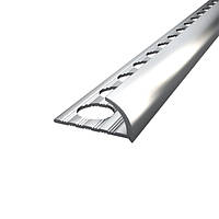 НАП-10 срібло 0,9 м профіль для плитки алюмінієвий ПАС-1305 / плитковий профіль / розкладка для плитки