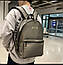 Тканинний рюкзак унісекс темно-сірого кольору, фото 3