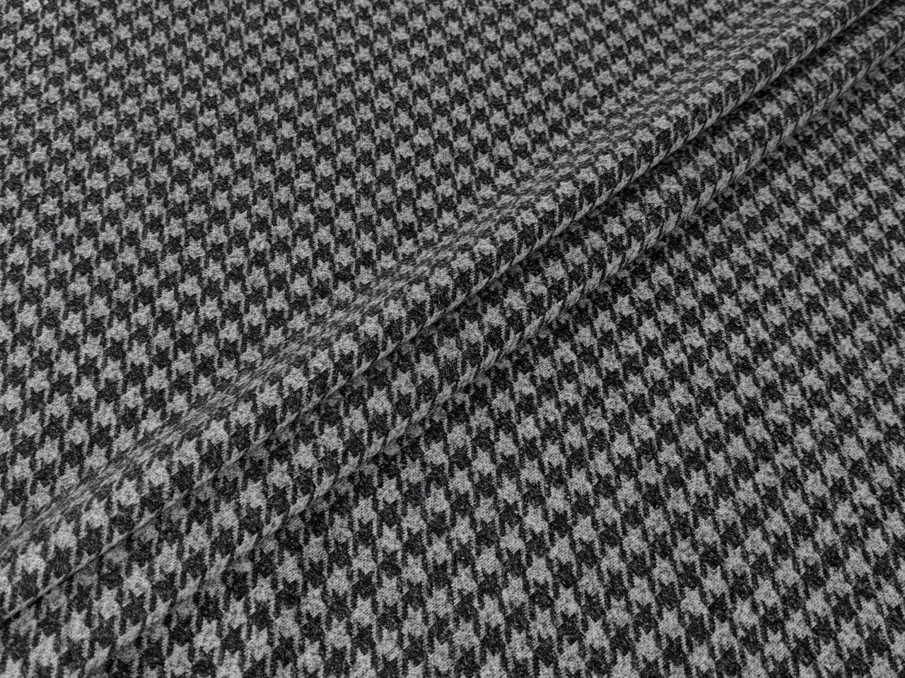 Трикотаж Каміла гусяча лапка 12 мм, темно-сірий